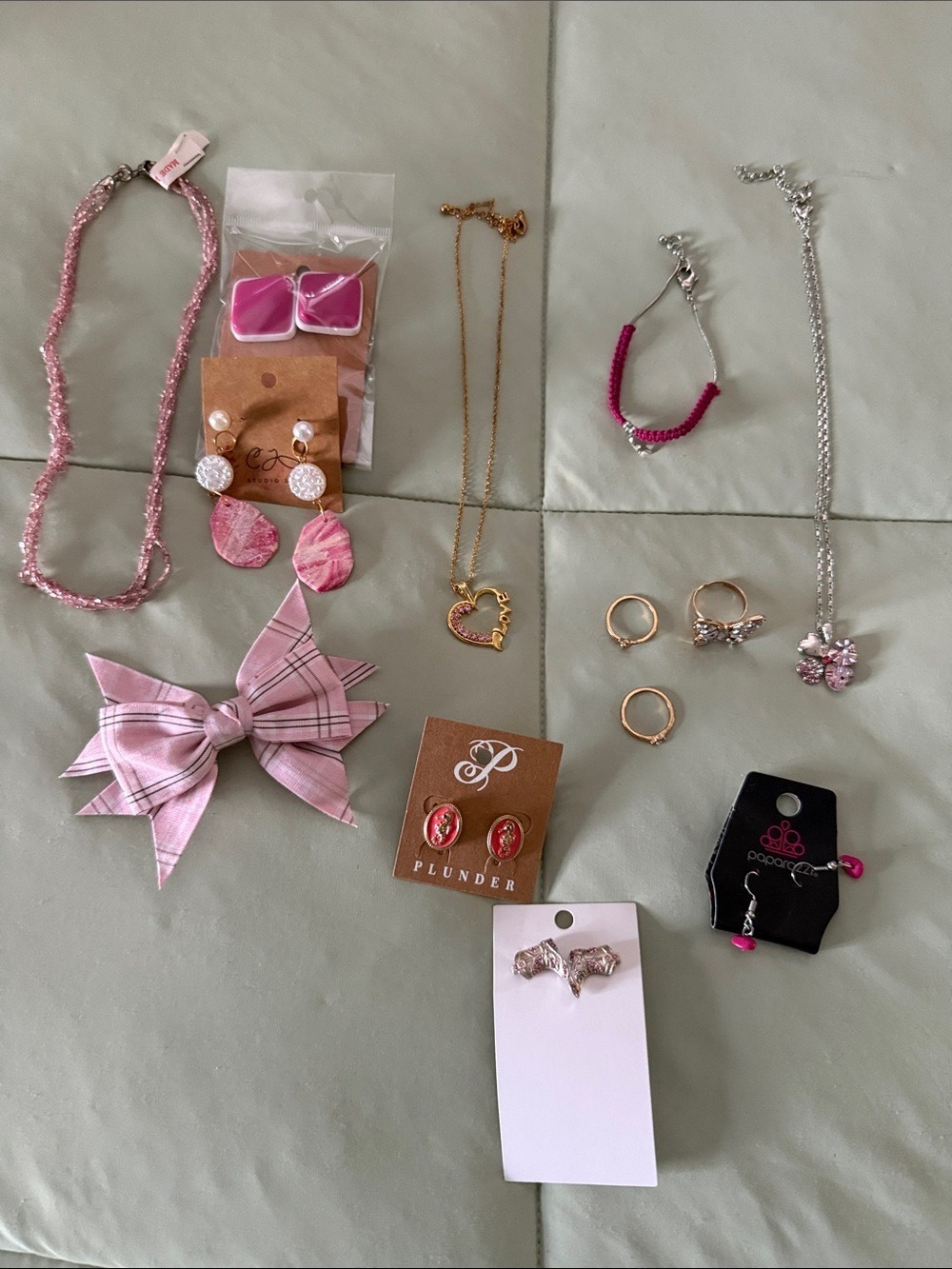 13-Piece Pink Fashion Jewelry & Accessories Bundle
